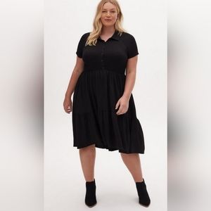 NWOT Black Torrid Mini Slub Rib Dress sz 2